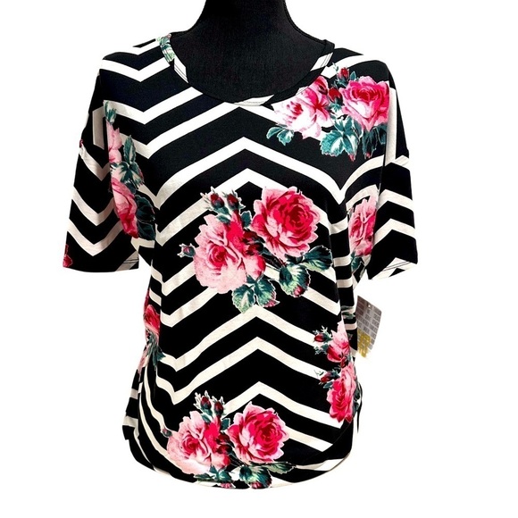 LulaRoe Irma Mid-Sleeve Stretchy High-Low Tunic Top Loose Fit Modest XXS-XS-S-M - Picture 1 of 12